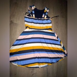 IZ Byer Halter Above The Knee Striped dress size XL (junior)